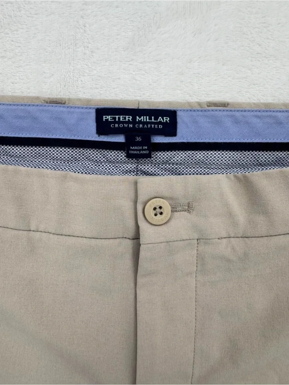 Men’s Peter Miller Crown Crafted Surge Performance Shorts Taupe Size 36 - Picture 2 of 7